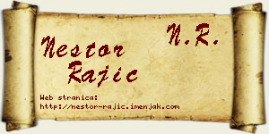 Nestor Rajić vizit kartica
